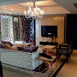Clear Acrylic Room Divider: Recycled Plastic Hanging Screen image 2