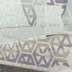 Clear Acrylic Room Divider: Recycled Plastic Hanging Screen image 4