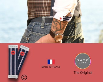 Nato Cuff The Original copyrighted Shirt Cuff holder, Elastic Band to avoid hems on shirt Sleeves