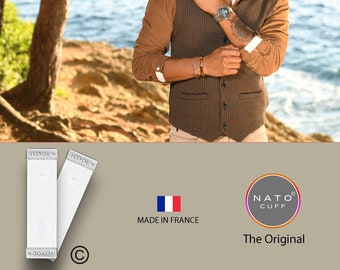 Nato Cuff The Original copyrighted Shirt Cuff holder, Elastic Band to avoid hems on shirt Sleeves