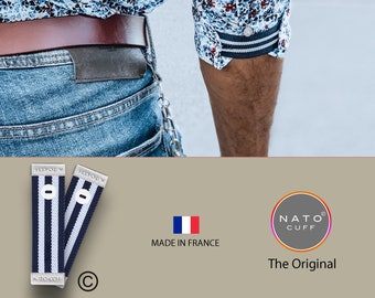 Nato Cuff The Original copyrighted Shirt Cuff holder, Elastic Band to avoid hems on shirt Sleeves