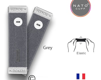 Nato Cuff The Original copyrighted Shirt Cuff holder, Elastic Band to avoid hems on shirt Sleeves