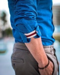 The Original shirt cuff holder MADE IN FRANCE - Nato Cuff - Stop rolled long sleeves shirt -Pull them up with elegance – Elastic anti-slip