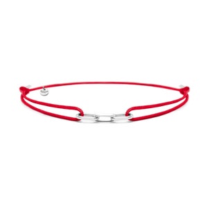 Nato Cuff - Pulsera de eslabones de plata de ley 925, pulsera de nailon deslizante y ajustable