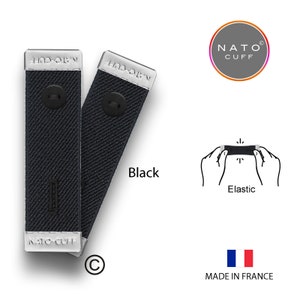 Nato Cuff The Original copyrighted Shirt Cuff holder, Elastic Band to avoid hems on shirt Sleeves