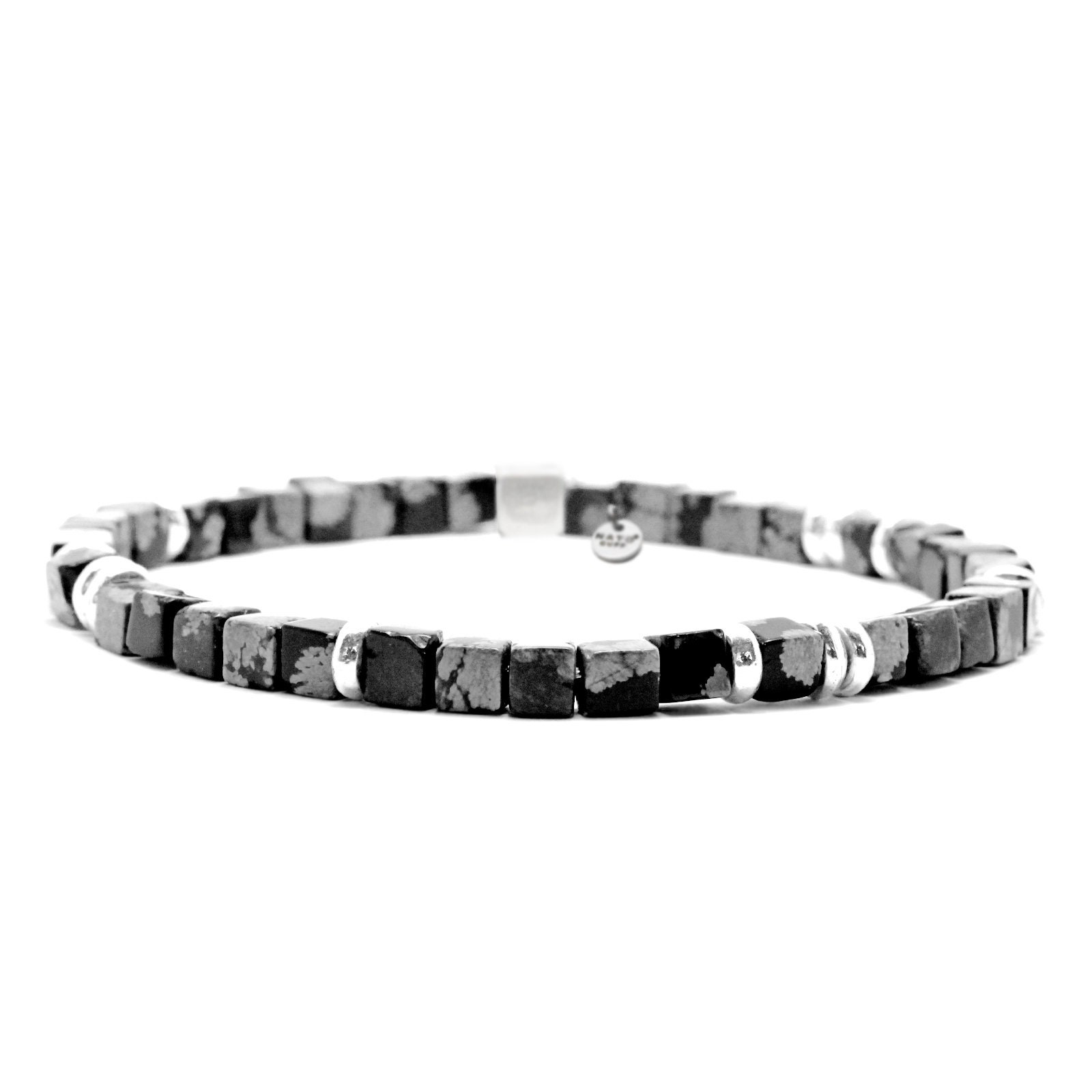 Nato Cuff - 925 Plata De Ley Y 6 Mm Jaspe Gemstones