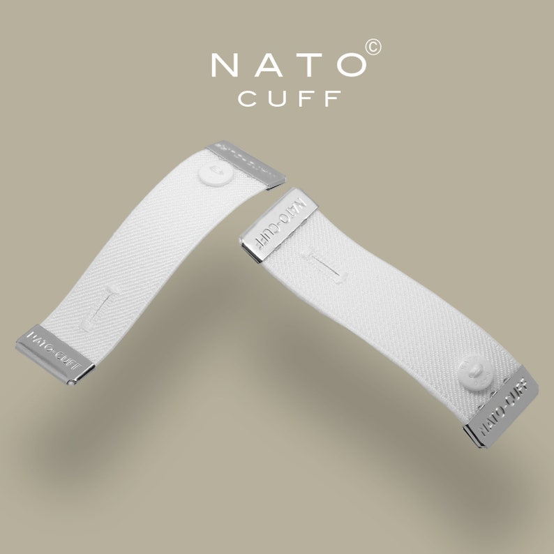 The Original shirt cuff holder MADE IN FRANCE Nato Cuff Stop rolled long sleeves shirt Pull them up with elegance Elastic anti-slip Eddy