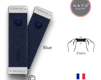 Nato Cuff The Original copyrighted Shirt Cuff holder, Elastic Band to avoid hems on shirt Sleeves