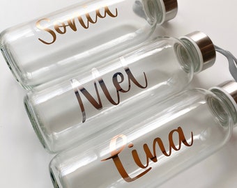 Bouteille d’eau en verre personnalisée (420ml) / Idées cadeaux / Cadeaux pour elle / Cadeaux pour lui / Cadeaux pour les enseignants / Cadeaux personnels / Bouteille de boisson