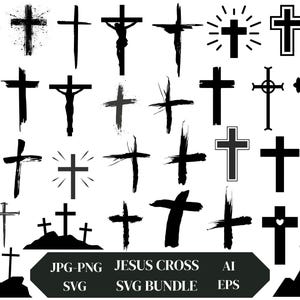 Cross Svg Bundle,Christian Svg,Faith Cross Svg,Jesus Cross Svg,Religious,Distressed Cross Svg,Easter Svg, Cut Files,Ai,Eps,Instant Download.