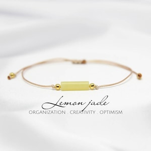 Zitrone Jade Rohr Armband Handgemachte Kristall Schmuck Gelb Jade Freund Geschenk Sommer Stil einstellbar Armband