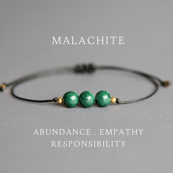 Malachit-Armband, Heilkristall-Armband, EMF-Armband, Schutz-Talisman, Malachit-Schmuck, Edelstein-Armband, Malachit-Stein, Empathie