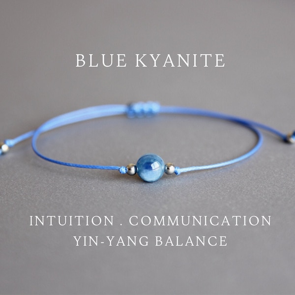 Blue kyanite bracelet Healing bracelet Bracelets for women Cyanite bracelet Grounding bracelet Meditation bracelet Energy bracelet Disthene