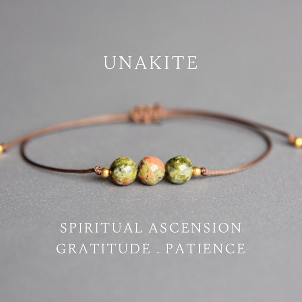 Unakite bracelet Jasper unakite jewelry Healing crystal bracelet Spiritual growth bracelet Emotional pain healing Healthy pregnancy gift