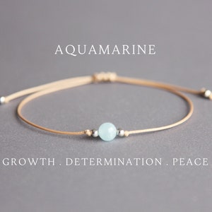 Aquamarine bracelet Aquamarine jewelry Bracelets for women March birthstone 21st birthday gifts for her Gemstone bracelet Gifts for sister