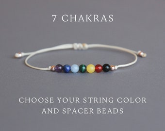 7 chakra bracelet Crystal healing bracelet Gifts for best friend female Seven chakras Сhakra stones bracelet Balance bracelet Chakra jewelry