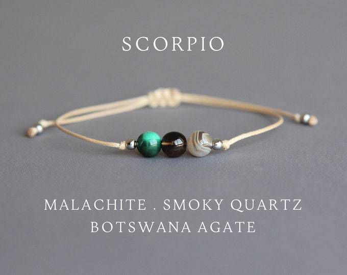 Scorpio crystal bracelet November birthstone bracelet for grandma Zodiac gifts Scorpio jewelry Astrology gift Crystals jewelry Scorpio gifts