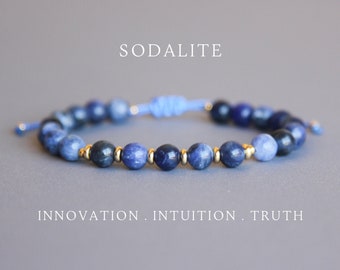 Sodalite bracelet Sodalite jewelry Sodalite beads bracelet Sodalite mens bracelet Crystals bracelet Healing bracelet Bracelets for women