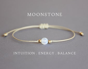 Moonstone bracelet Moonstone jewelry Moonstone crystal Bracelets for women Rainbow moonstone bracelet Moonstone protection Healing bracelet