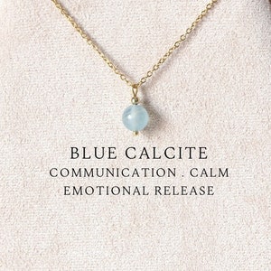 Blue calcite necklace online