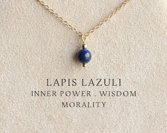 Lapis lazuli necklace Crystal necklace September birthstone necklace 21st birthday gift for her Lapis lazuli jewelry Lapis lazuli pendant