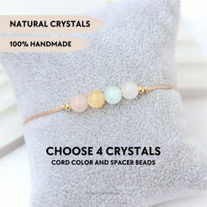 Design your bracelet - 4 crystals bracelet Custom bracelet Custom gemstone bracelet Custom jewelry 21st birthday gift for her Custom gifts