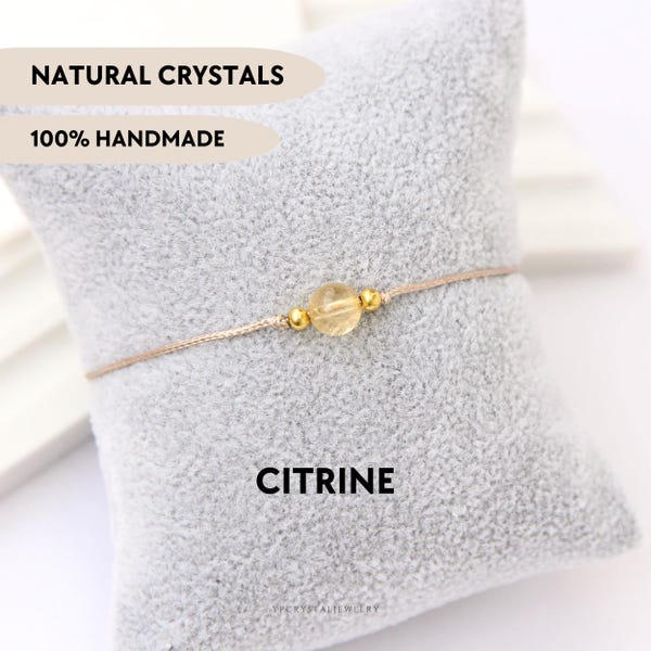 Citrine bracelet November birthstone bracelet Bracelets for women Citrine jewelry Gemstone bracelet Mens bracelet Birthday gift scorpio