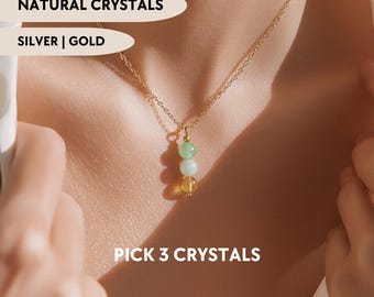 Personalized necklace for women Custom crystal pendant necklace Personalized gifts Birthstone necklace Best friend gift Graduation gift