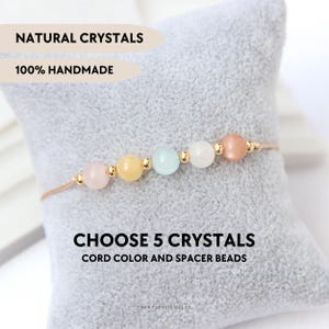 Design Your Bracelet Custom Crystal Bracelet Personalized Gifts for Her Beaded Bracelet 25th Birthday Gift for Mom 5th Anniversary Gift