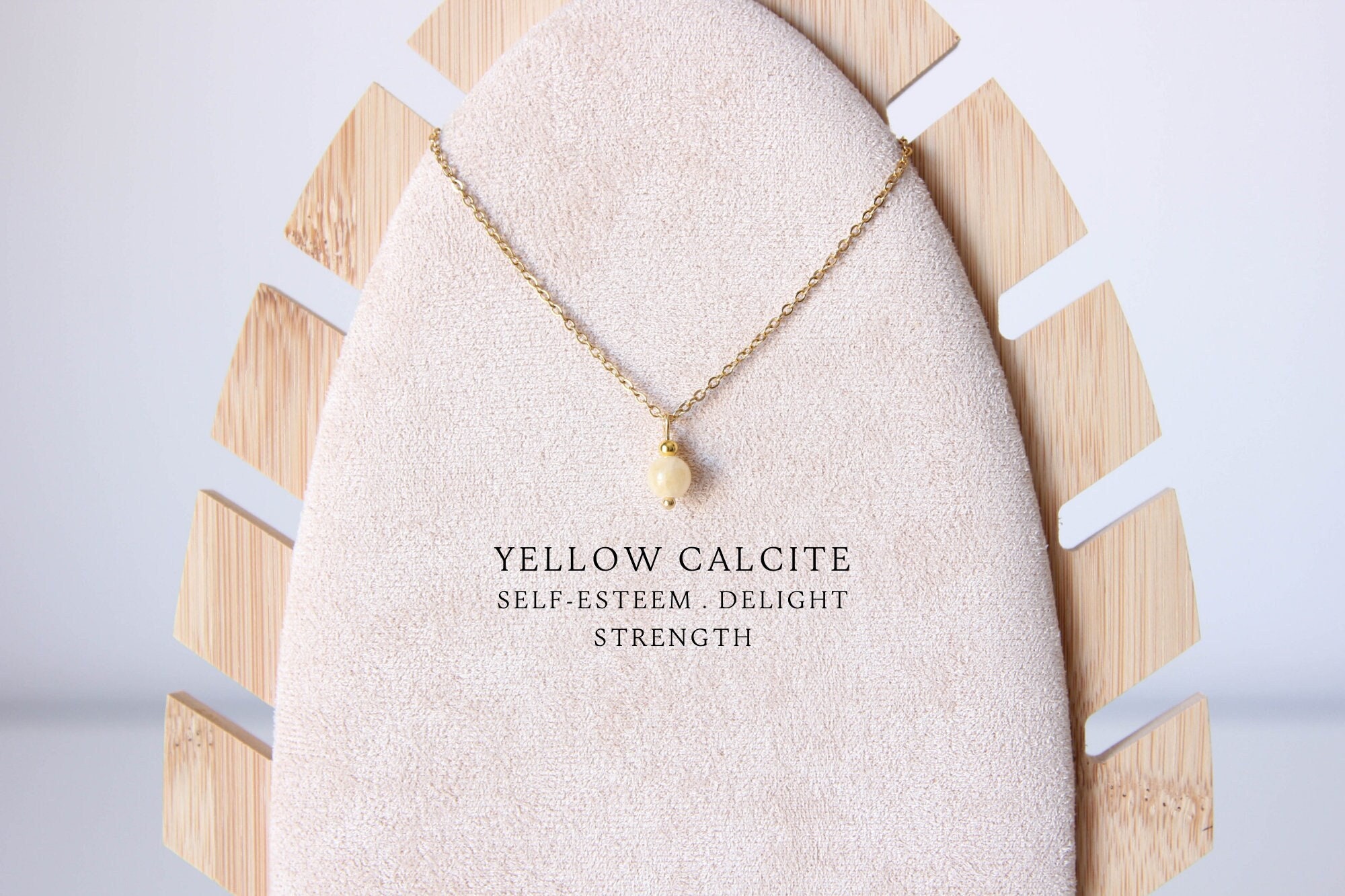 Yellow calcite necklace deals
