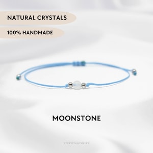 Rainbow Moonstone Bracelet Delicate Jewelry Crystal Bracelet for Women Gemstone Bead Bracelet Moonstone Jewelry Cute Jewelry Gifts for Mom