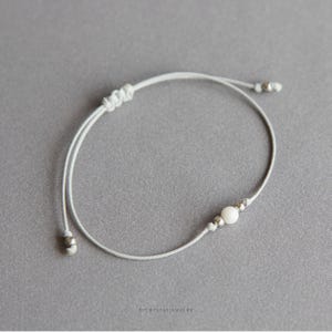 White jade bracelet 4mm white jade bead bracelet White jade jewelry Bracelets for women Cute gemstone bracelet Healing crystal bracelet image 7
