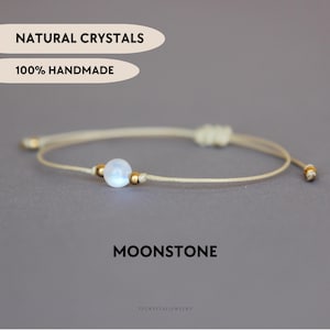 Moonstone bracelet Moonstone jewelry Moonstone crystal Bracelets for women Rainbow moonstone bracelet Moonstone protection Healing bracelet