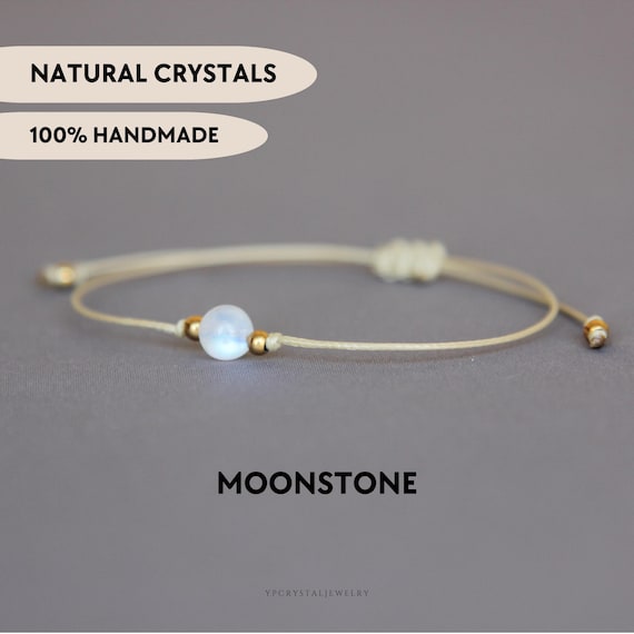 Moonstone bracelet Moonstone jewelry Moonstone crystal Bracelets for women Rainbow moonstone bracelet Moonstone protection Healing bracelet