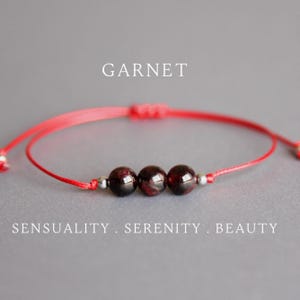 Garnet bracelet Garnet jewelry January birthstone jewelry Bracelets for women Garnet bead bracelet Birthstone for men Healing bracelet men