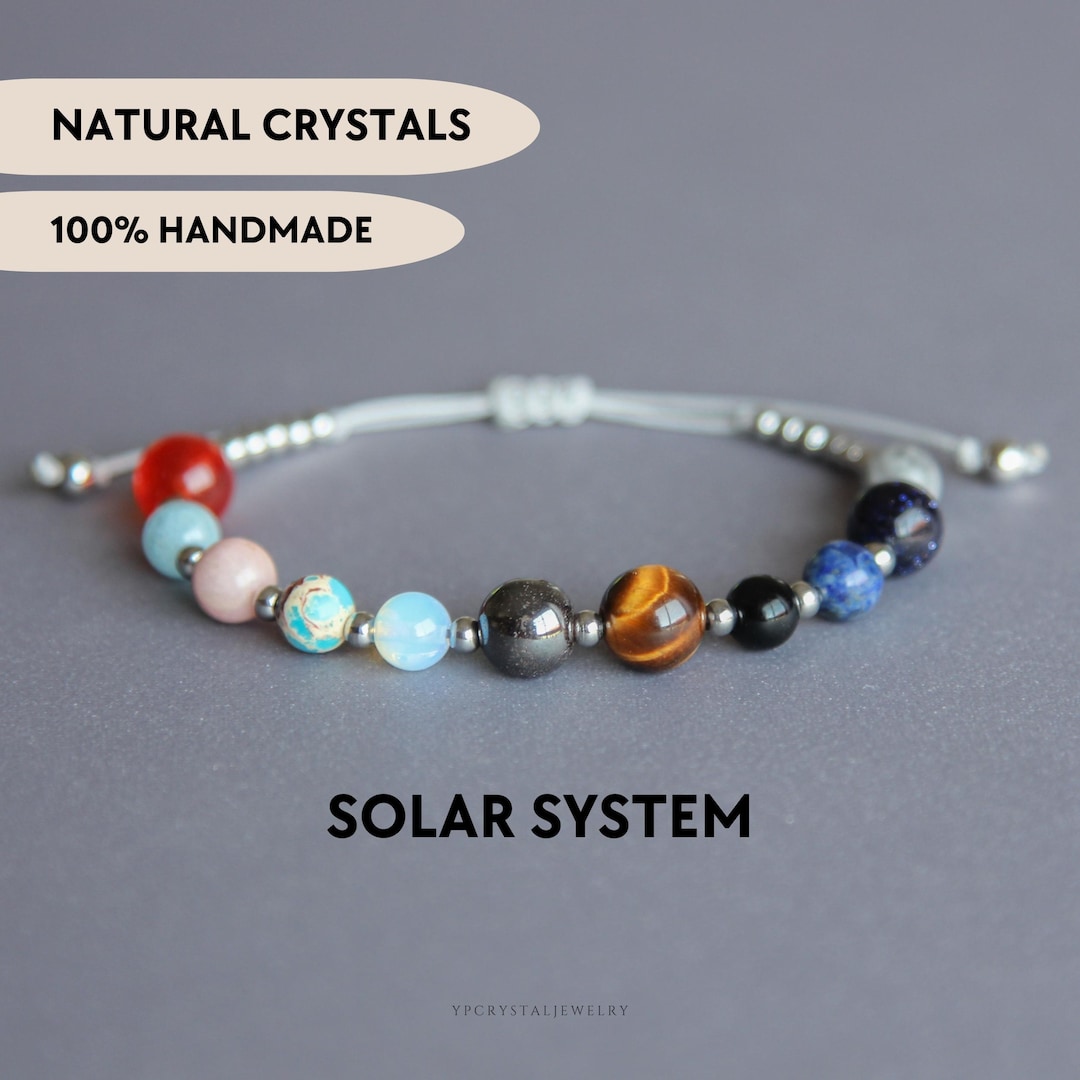 Solar System Bracelet Handmade Celestial Jewelry Galaxy Jewelry ...