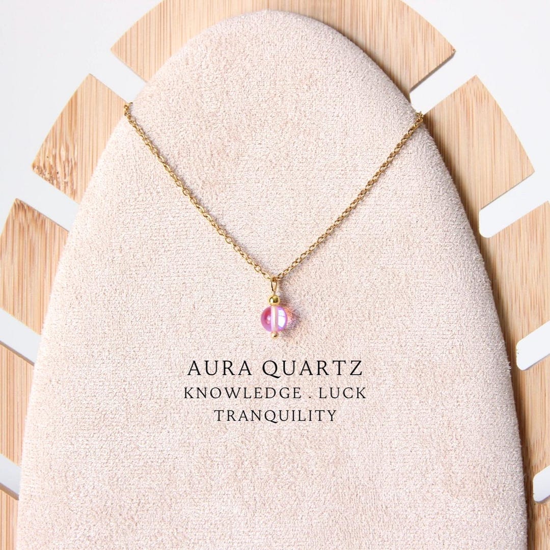 Veronica Necklace in Pink Quartz main image 1