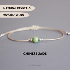Chinese jade armband Leuke jade sieraden Chinese nefriet armband Helende kristallen armband Jade armband Herenarmband String armbanden