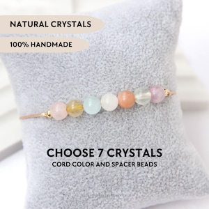 Design your bracelet - 7 crystals bracelet Personalized bracelets Personalized jewelry Custom bracelet Custom gemstone bracelet Custom gifts