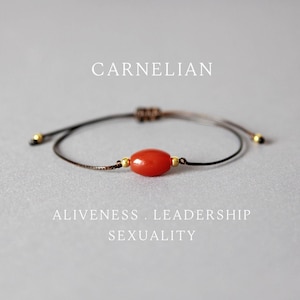 Real carnelian bracelet Carnelian jewelry Oval crystal bracelet July birthstone bracelet Natural stone bracelet Adjustable gemstone bracelet