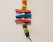 Skinny Balsa Foam Bead Toy - Extra Small Bird Toy - Small Bird Toy - Bird Toy - Parrot Toy - love birds - parakeets - budgies