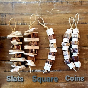 NATURAL Balsa Squares, Coins or Slats with Mahogany Chunks, Bird Toy, Parrot Toy, Small Animal Toy, Guinea Pig Toy, Rabbit Toy, Rat Toy