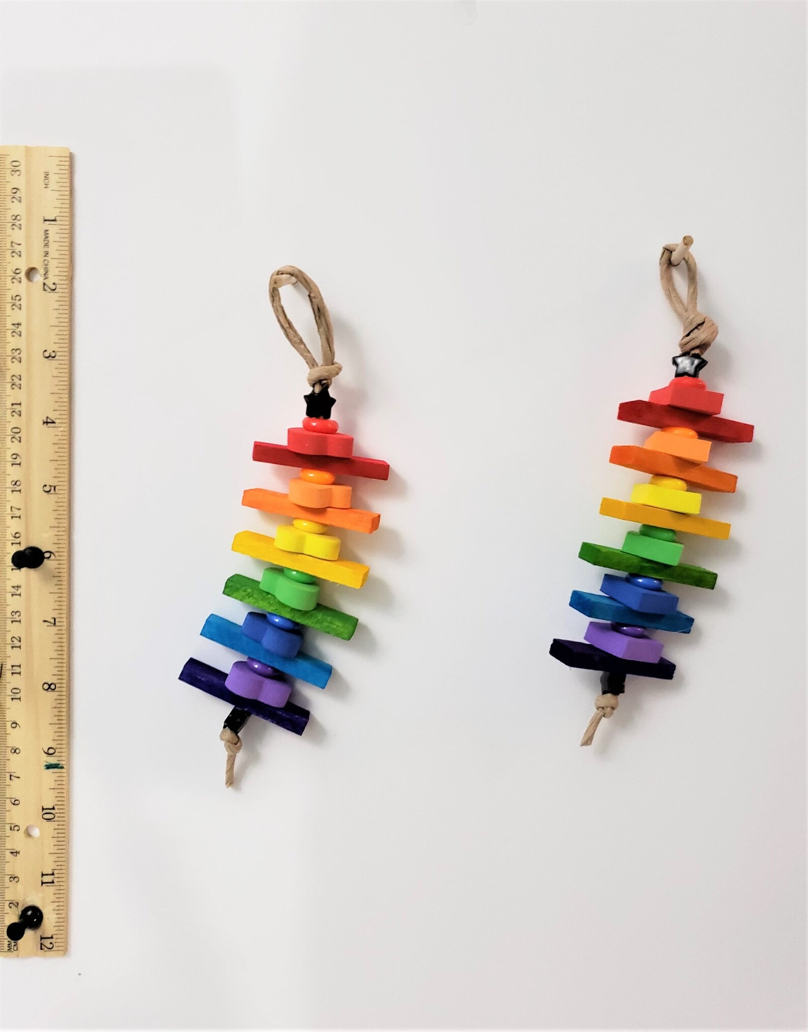 Rainbow Balsa Wood Slats and Foam Shapes Bird Toy Parrot Etsy