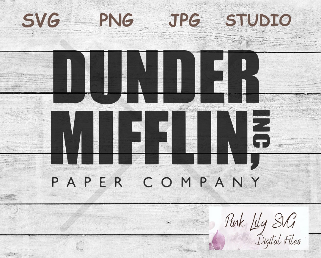 Dunder Mifflin Paper Company Logo SVG JPEG PNG Files 