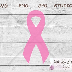 Pink Cancer Ribbon SVG: Breast Cancer Awareness (Digital Download)