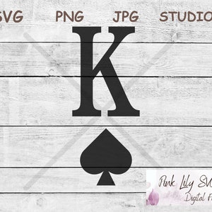 K Of Spade SVG PNG, King of Spade, Red Queen of Hearts, Cards, Deck of cards, playing cards, Cut Files, Cut Files, Studio Cut File