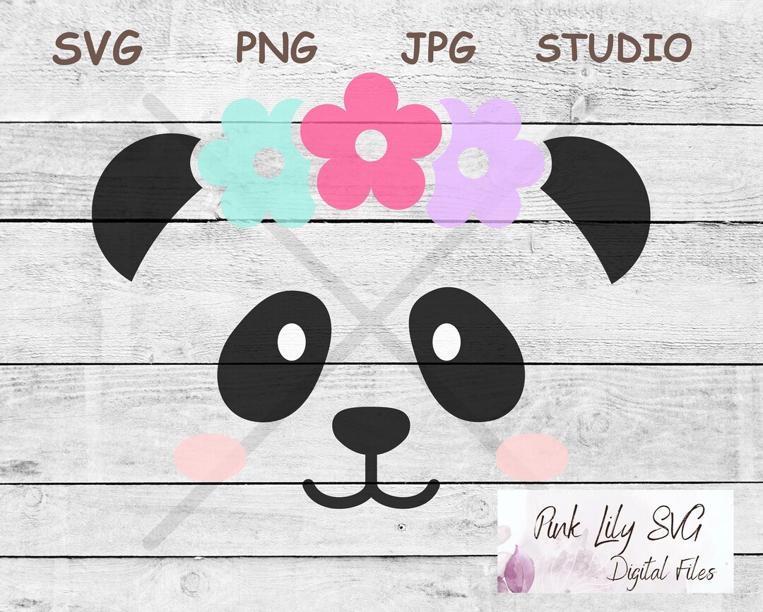 Panda Face SVG PNG, Panda Face Svg, Panda Decal, Panda SVG, Panda Cut ...