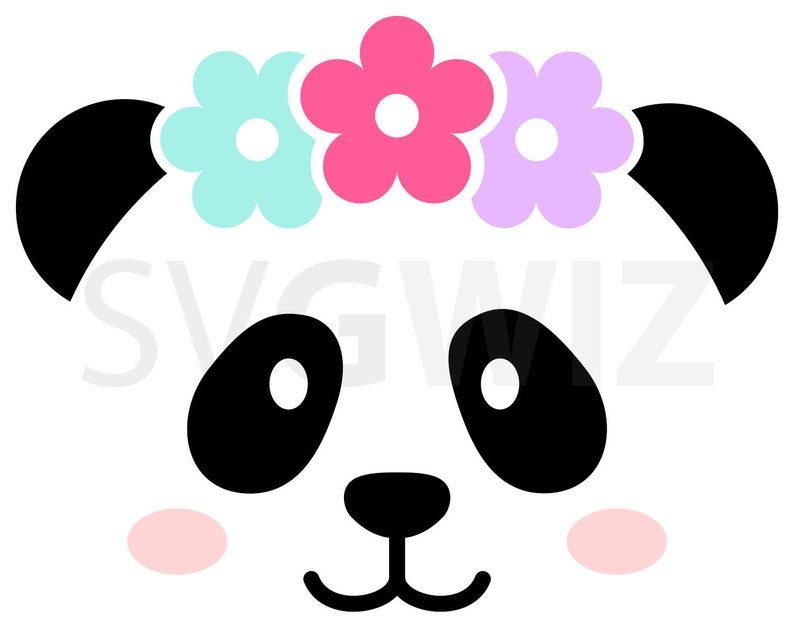 Download Panda Face Panda Face SVG Pnda Decal Panda SVG Panda Cut ...