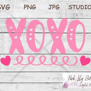 XOXO Valentine SVG PNG: Galentine&#39;s Day Cricut Cut File (Digital Download)