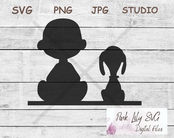 Dog SVG PNG, Dog and a boy, Snoop, Peanuts Svg Png, Best Friends, Charlie,  Brown, Good Grief, Svg, Png, Cricut Cut File, Studio cut File